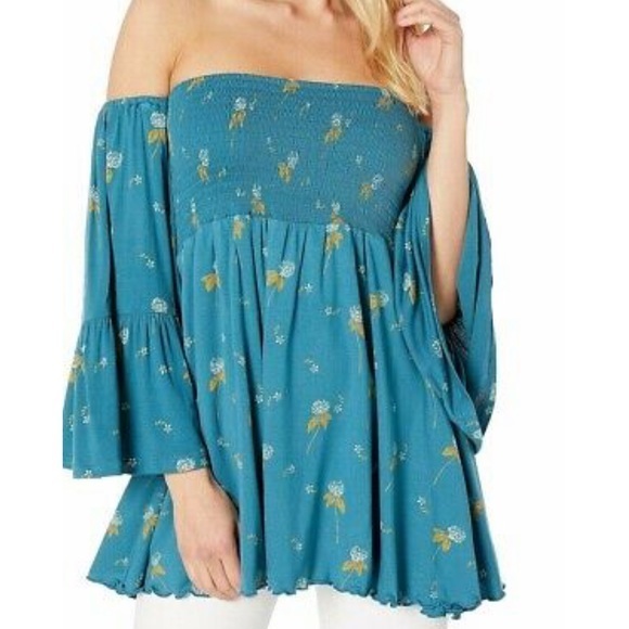 NEW Free People Lana Off Shoulder Tunic Top Size Small - Picture 4 of 5